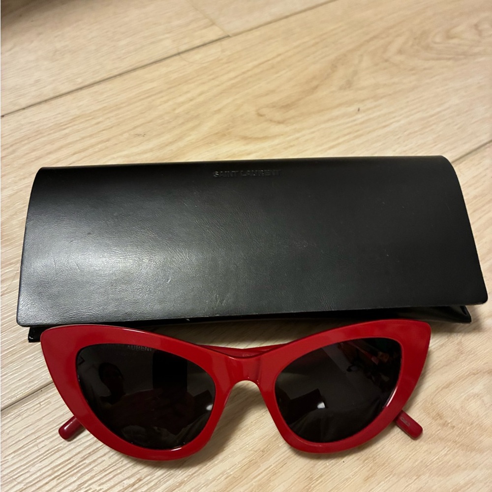 Saint Laurent LILY Red Cat-Eye Sunglasses